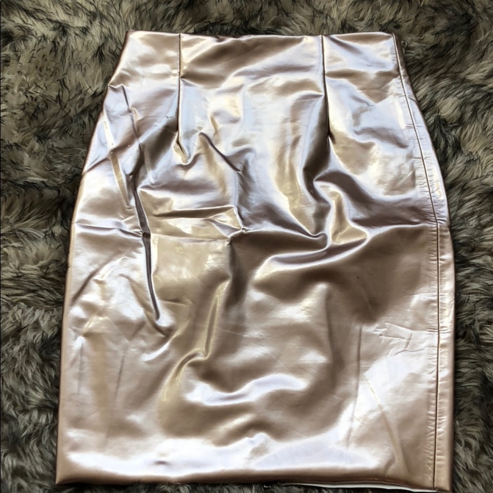 Rose Gold Latex Skirt
